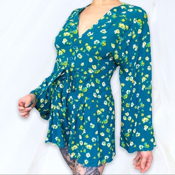 Free People (0) L’amour Printed Romper - Picture 1 of 9